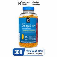 Viên Uống Dầu Cá Bổ Sung Omega 3-6-9 Member’s Mark Mẫu Mới 300 Viên