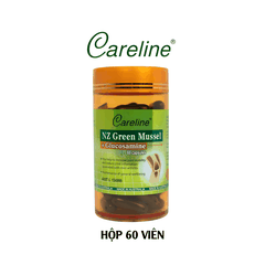 Khớp vẹm xanh - Careline Nz Green Mussel Glucosamine - Hỗ trợ sức khỏe xương khớp 60 viên