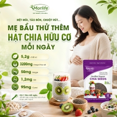 Hạt Chia Hữu Cơ Morlife Certified Organic Chia Seeds 1kg Siêu Thực Phẩm Giàu Protein, Omega-3 & Chất Xơ Hữu Cơ Tự Nhiên