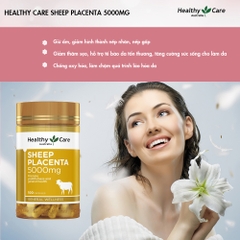 Nhau thai cừu ngừa lão hóa Healthy Care Sheep Placenta 5000mg 100 viên