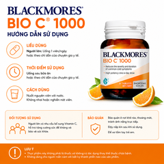 Bổ sung  vitamin c blackmores bio c 1000mg 31 viên tăng sức đề kháng, hệ miễn dịch, trắng sáng da