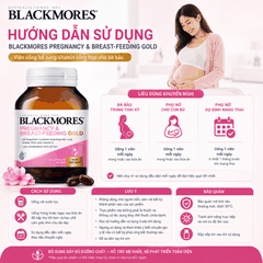 Viên uống bổ sung vitamin tổng hợp cho bà bầu Blackmores pregnancy and breast-feeding gold 60 viên
