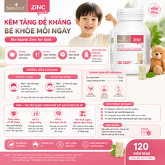 Bio Island ZinC cho bé 120 viên bổ sung kẽm cho bé