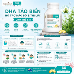 Bổ sung Bio Island DHA for kids cho bé 60 viên từ 4 tuần tuổi trở lên