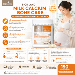 Bio Island Milk Calcium Bone Care 150 Viên – Canxi Sữa Tự Nhiên Hỗ Trợ Xương Khớp Cho Gia Đình