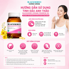 Tinh Dầu Hoa Anh Thảo Blackmores Evening Primrose Oil 190 Viên – Bí Quyết Cân Bằng Nội Tiết & Đẹp Da Toàn Diện