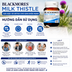 Thải độc gan blackmores milk thislte 42 viên - giải độc và detox cho gan khỏe mạnh
