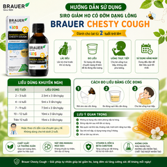 Siro giảm ho có đờm dạng lỏng Brauer Chesty Cough cho bé từ 2 tuổi trở lên 100ml