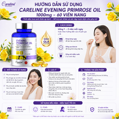 Tinh dầu hoa anh thảo ép lạnh Careline Evening Primrose Oil 1000mg 60 viên