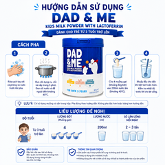 Sữa Dad & Me Kids Milk Powder with Lactoferrin từ 3 tuổi 800g