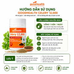 Goodhealth Celery 12,000 – hạt cần tây hỗ trợ Gout cân bằng acid uric trong cơ thể, hỗ trợ đường tiết niệu và dịch cơ thể