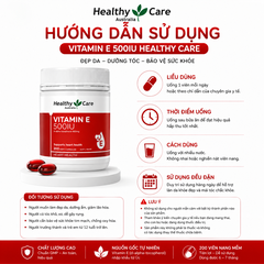 Vitamin E 500IU Healthy Care đẹp da, dưỡng tóc 200 viên