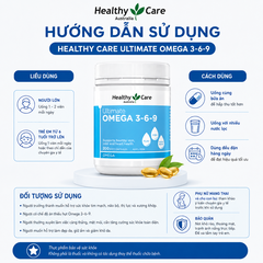 Omega 369 dầu cá hỗ trợ tim mạch, thị lực Healthy Care  Ultimate 200 viên