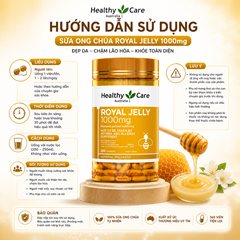 Sữa ong chúa Heathy Care Royal Jelly đẹp da, chậm lão hóa 365 viên
