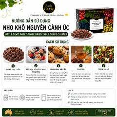 Nho khô nguyên cành Úc Little Gemz Sweet Globe Dried Table Grape Cluster 1kg