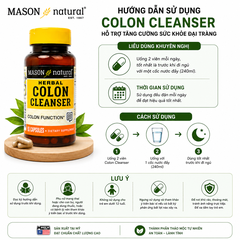 Mason Natural Colon Cleanser hộp 60 viên Hỗ trợ tăng cường sức khỏe đại tràng 60 viên