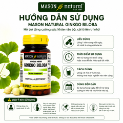 Mason Natural Ginkgo Biloba – Hỗ trợ tăng cường sức khỏe não bộ, cải thiện trí nhớ 60 viên
