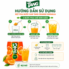 Bột pha nước cam Tang Orange Naranja Mỹ tốt cho sức khỏe hộp 566g