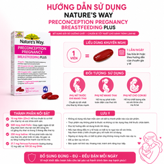 Nature's Way PreConception Pregnancy Breastfeeding Plus - Bổ sung vitamin tổng hợp cho bà bầu