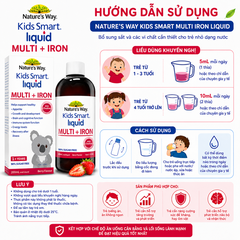 Nature's Way Kids Smart Multi Iron Liquid 200ml - Hỗ trợ bổ sung sắt và các vi chất cần thiết cho trẻ nhỏ dạng nước