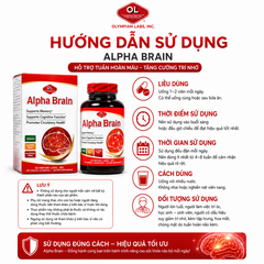 Viên uống hỗ trợ tuần hoàn máu, cải thiện trí nhớ Olympian Labs Alpha Brain hộp 60 viên