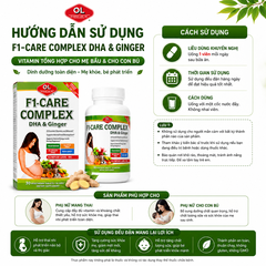 Vitamin tổng hợp cho phụ nữ mang thai và cho con bú Olympian Labs F1 - Care Complex DHA & Ginger