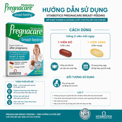 Vitabiotics Pregnacare Breast - feeding 84 tabs bổ sung vitamin và khoáng chất cho phụ nữ cho con bú
