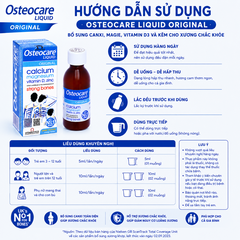 TPBVSK Vitabiotics Osteocare Liquid Original Calcium Magnesium hộp 200ml Canxi  magie, vitamin D3 và kẽm