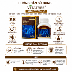 Bổ thận vitatree kindey tonic 100 tablets tăng cường chức năng thận, tráng dương hỗ trợ sinh lý nam