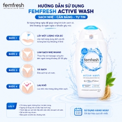 Dung dịch vệ sinh phụ nữ cao cấp năng động Femfresh Active Wash 250ml