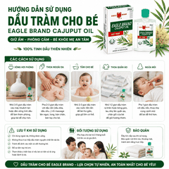 Dầu Tràm Cho Bé Eagle Brand Cajuput Oil Giữ Ấm Phòng Cảm (30ml)
