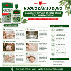Dầu Khuynh Diệp Cho Bé Eagle Brand Con Ó Singapore (30ml) - Kháng Khuẩn, Giữ Ấm An Toàn Cho Trẻ Sơ Sinh