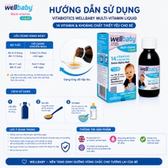 Vitabiotics Wellbaby Multi-Vitamin Liquid Chai 150ml 14 loại vitamin và khoáng chất thiết yếu cho bé 150ml