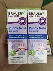 Siro giảm sổ mũi brauer runny nose cho bé từ 6 tháng chai 100ml