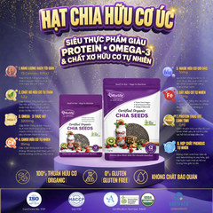Hạt Chia Hữu Cơ Morlife Certified Organic Chia Seeds 500g - Siêu Thực Phẩm Giàu Protein, Omega-3 & Chất Xơ Hữu Cơ Tự Nhiên