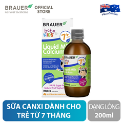 Thực phẩm bổ sung Canxi dạng sữa Brauer Baby Kids 200ml cho bé từ 7 tháng tuổi