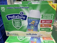 Sữa nước pediasure grow & gain with fiber chai 220ml thùng 24 chai bổ sung chất xơ