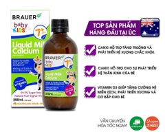 Thực phẩm bổ sung Canxi dạng sữa Brauer Baby Kids 200ml cho bé từ 7 tháng tuổi