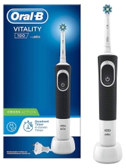 Bàn chải điện cao cấp oralb pro 100 crossaction midnight black brush head & travel care