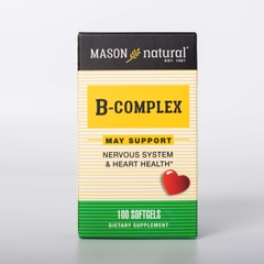 Viên Uống MASON NATURAL Hỗ Trợ Sức Khoẻ Hệ Thần Kinh Và Tăng Cường Sức Khoẻ Tổng Hợp B-Complex 100 Viên