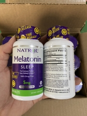 Hỗ trợ giấc ngủ ngon natrol melatonin sleep 5mg hộp 100 viên giúp ngủ sâu, ngon, tinh thần sảng khoái (ngậm)