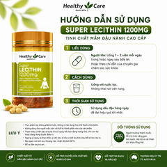 Tinh chất mầm đậu nành Healthy Care Super Lecithin 1200mg 100 viên