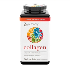 Viên uống kết hợp collagen và vitamin c youtheory  hộp 360 viên chống lão hóa, trắng sáng da, giảm nếp nhăn
