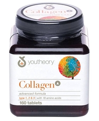 Collagen youtheory type1 2 &3 6000mg dành cho nữ 160 viên chắc khỏe xương khớp chống lão hóa da móng tóc