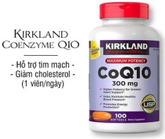 Viên uống coq10 300mg kirkland signature hỗ trợ sức khỏe tim mạch hộp 100 viên