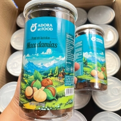 Hạt Macadamias nguyên vỏ hương vanilla Adora st Food premium Australian 350g