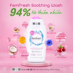 Dung dịch vệ sinh phụ nữ dịu nhẹ Femfresh Soothing Wash bổ sung lợi khuẩn 250ml