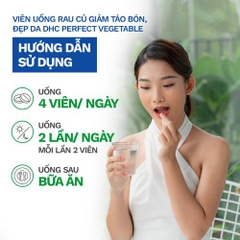 Rau củ tổng hợp DHC Nhật  perfect vegetable 30 ngày hỗ trợ tiêu hóa 120 viên