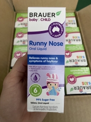 Siro giảm sổ mũi brauer runny nose cho bé từ 6 tháng chai 100ml
