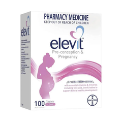 Viên uống bổ sung vitamin tổng hợp cho phụ nữ mang thai elevit pregnancy multivitamin 100 viên 